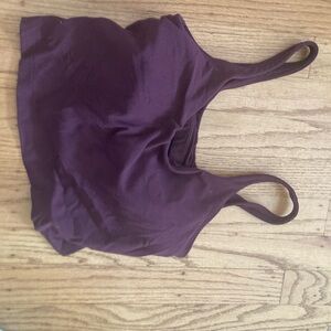 Purple sports bra longline Top